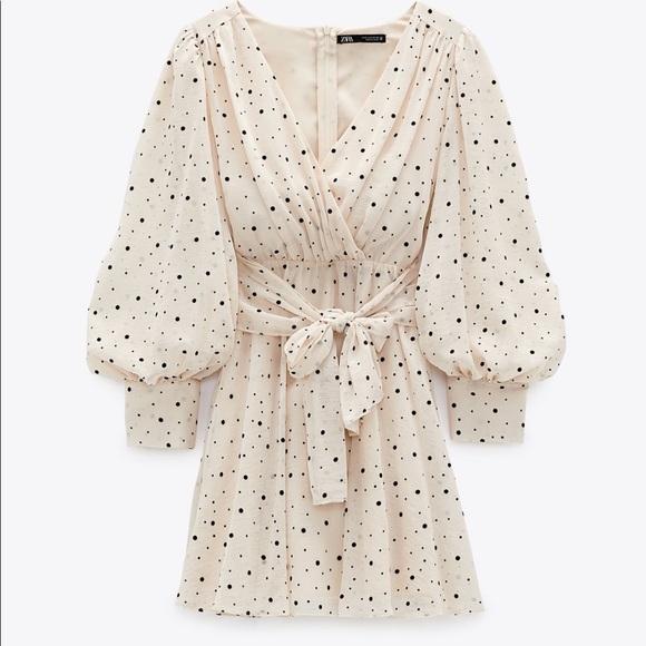 micro dot mini dress zara